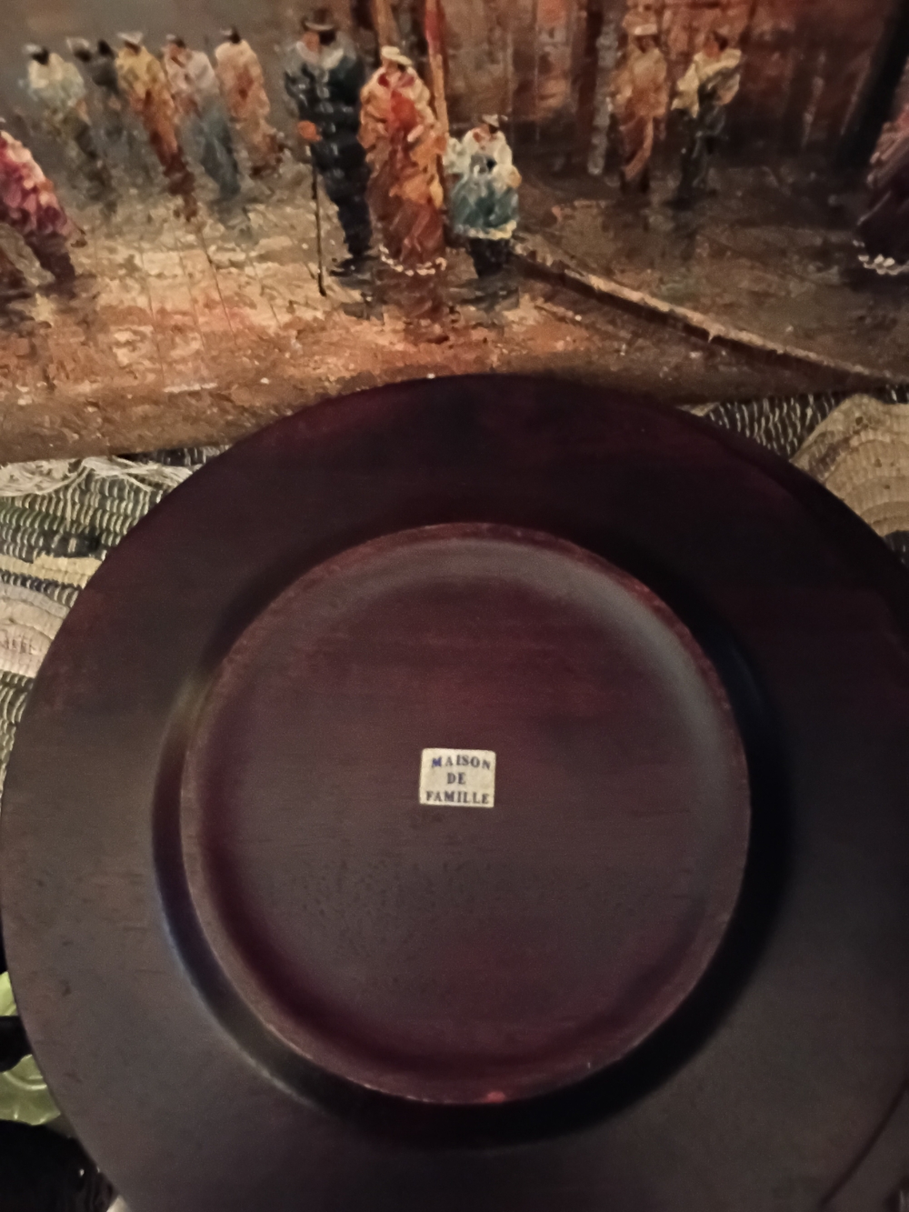 Maison De Famille-Premium Boutique Dark Brown Decorative Charger Plate